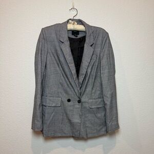 Forever 21 Classic Gray Checkered Blazer